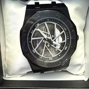 NWT INVICTA B Black Car Rim Design Dial Watch